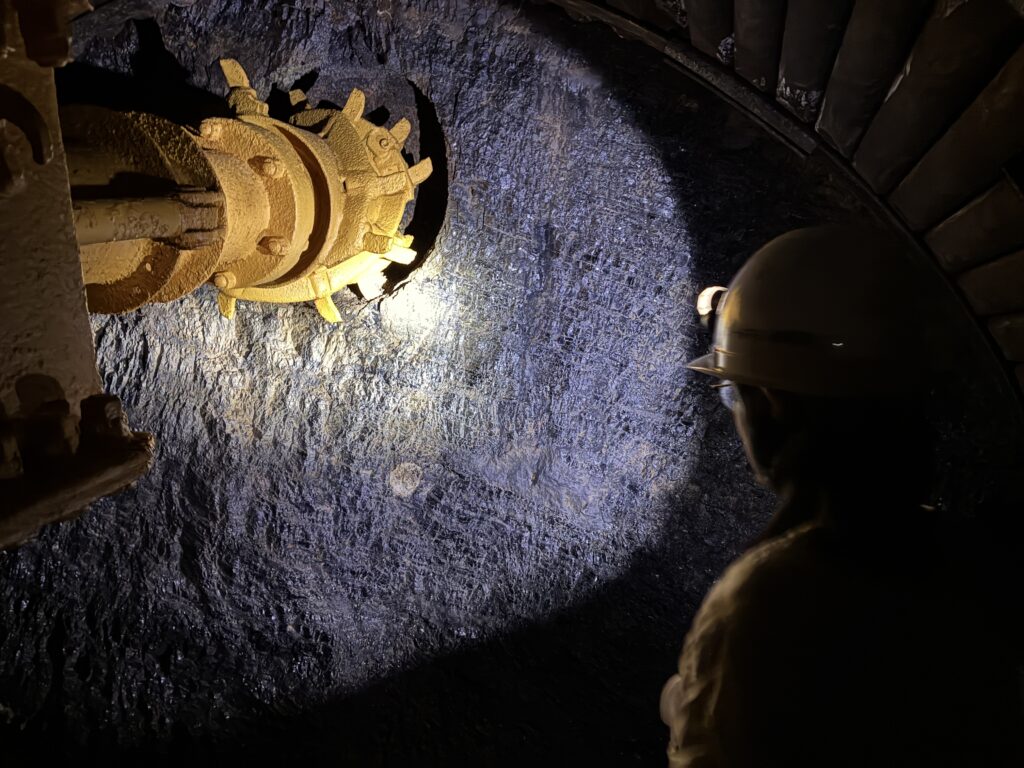 夕張市石炭博物館模擬坑道の写真