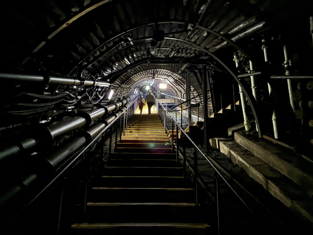 夕張市石炭博物館模擬坑道の写真