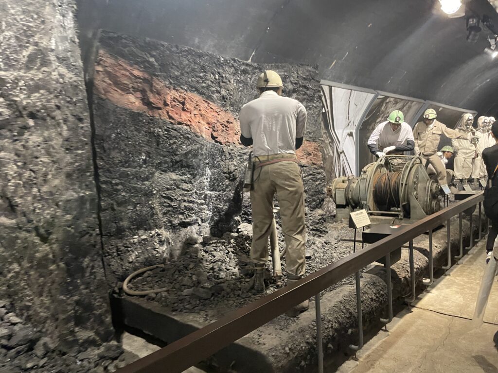 夕張市石炭博物館地下展示の写真